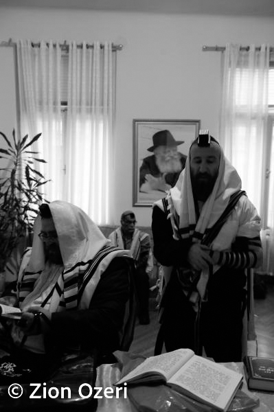 Morning Services, Chabad Rabbi home, Zagreb, Croatia. 